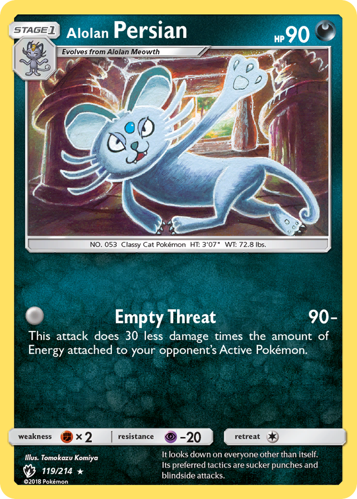 Lost Thunder Alolan Persian #119/214